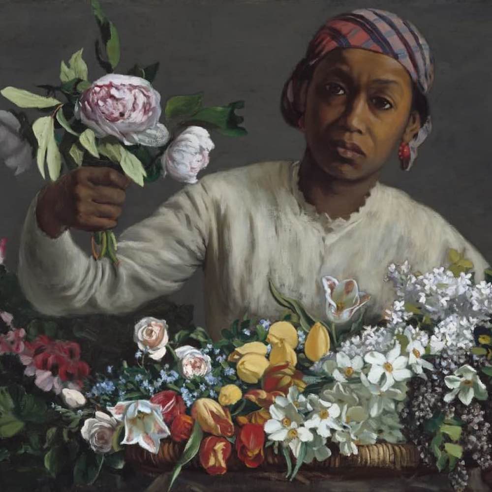 Frédéric Bazille - Black Woman with Peonies