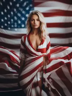 Independence Day - Girl In A Flag Dress
